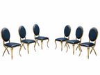 6 Piece Leather Luxurious Dining Chair Set / Ruchi