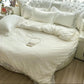 Round Microfiber Fabric Fitted Bedsheet And Bed-Skirt