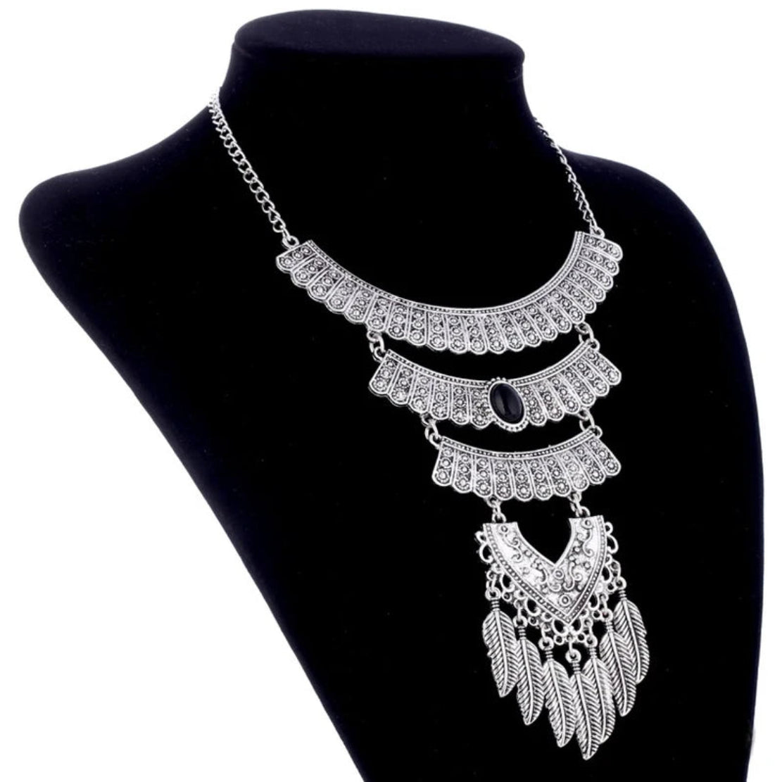 Vintage Tribal Multilayer Collar Metal Necklace / Ruchi