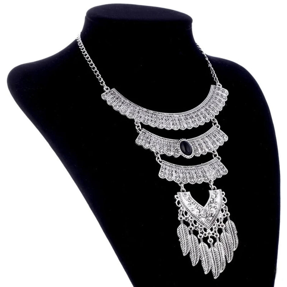 Vintage Tribal Multilayer Collar Metal Necklace / Ruchi