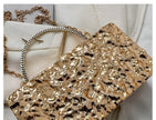 Crossbody Metal Clutch Handbag For Wedding / Ruchi