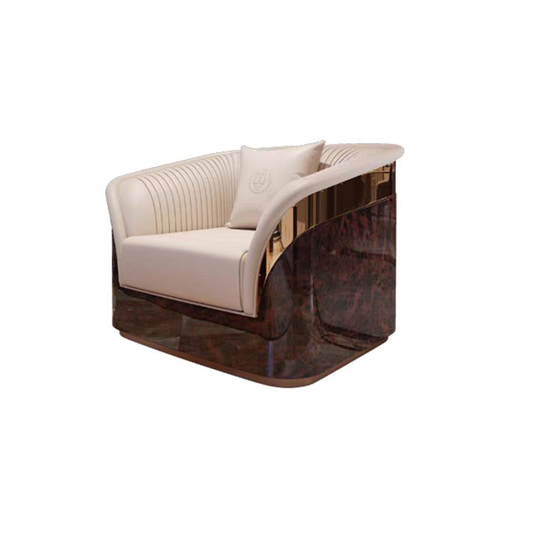 Luxurious Leather Sofa Set For Living Room