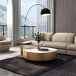 Modern Round Coffee Table With Storage / Ruchi