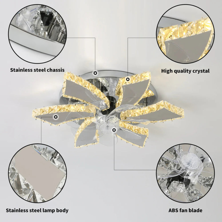 Modern Remote Control Ceiling Fan With LED Light