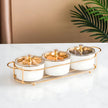 Ceramic Dry Fruit Bowl Set With Lid / Ruchi