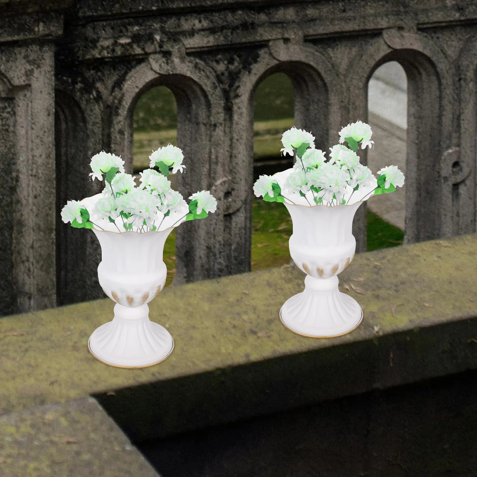 Metal Floor Vase Decor Set For Outdoor / Ruchi