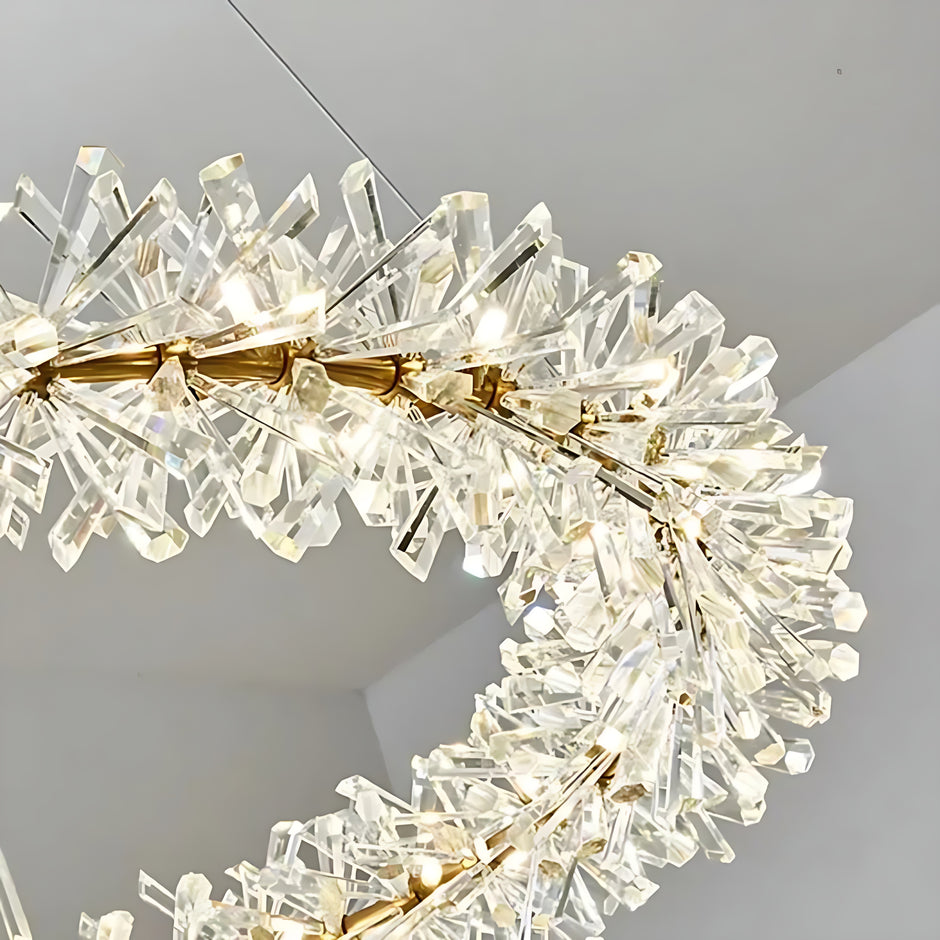 Modern LED Light Crystal Chandelier For Bedroom / Ruchi