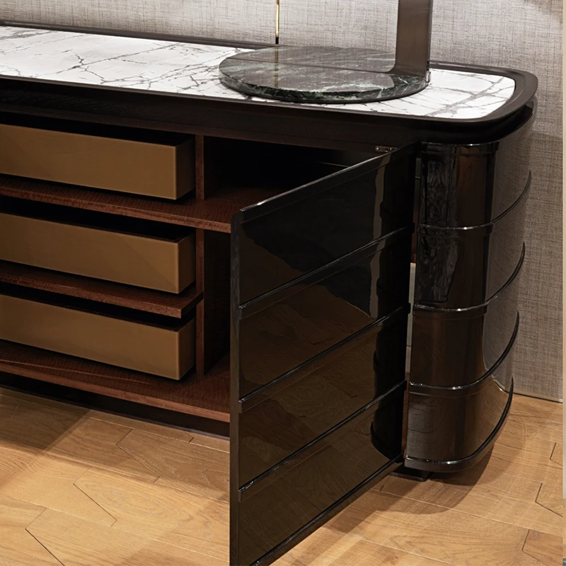 Modern Marble Top Buffet Table With Storage / Ruchi