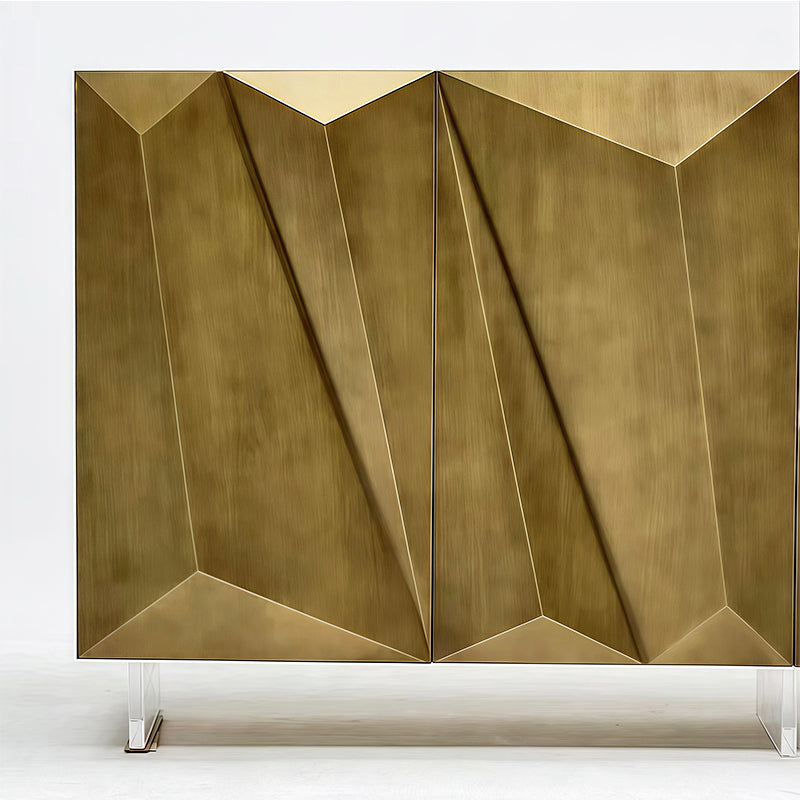 Geometric Design Modern Wooden Buffet Table