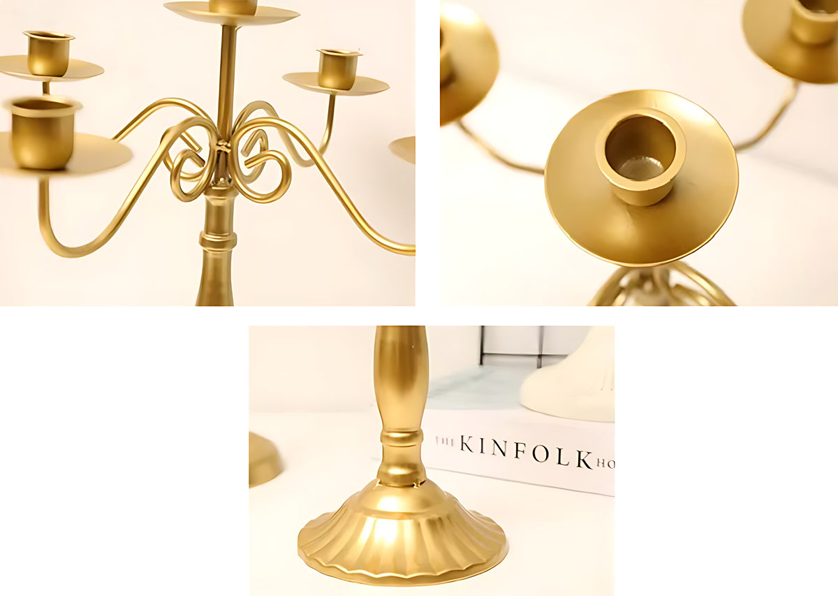 European Style Metal Candlestick Candle Holder / Ruchi
