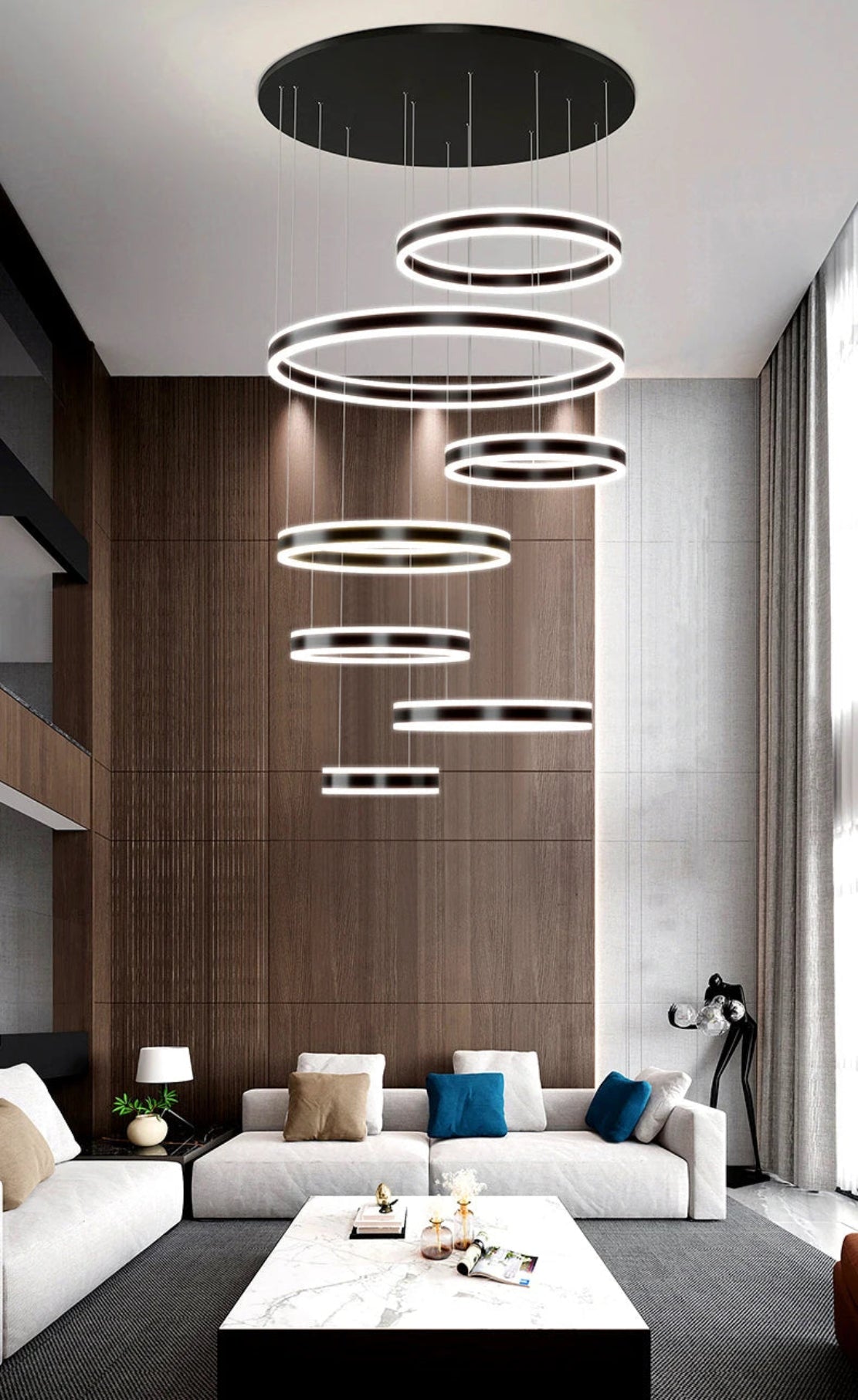 Modern Remote Control LED Circle Chandelier / Ruchi
