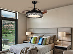 Retractable Ceiling Fan With Light And Remote / Ruchi