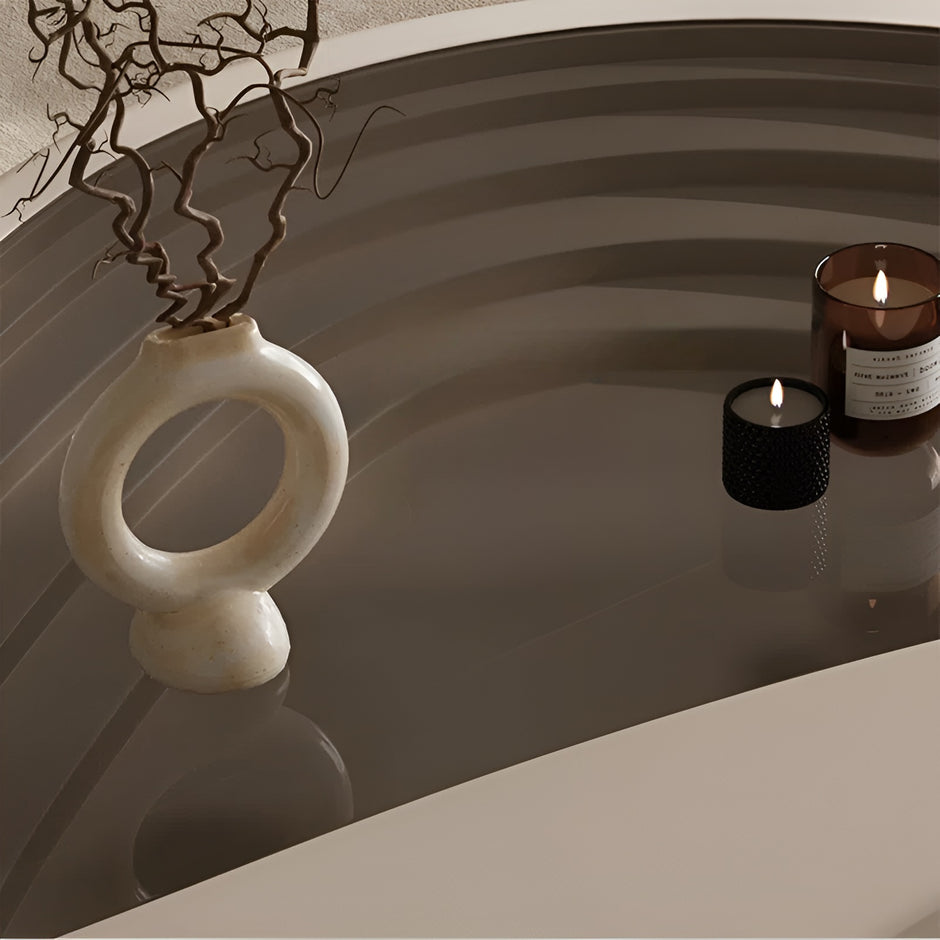 Artistic Glass Top Wooden Coffee Table / Ruchi