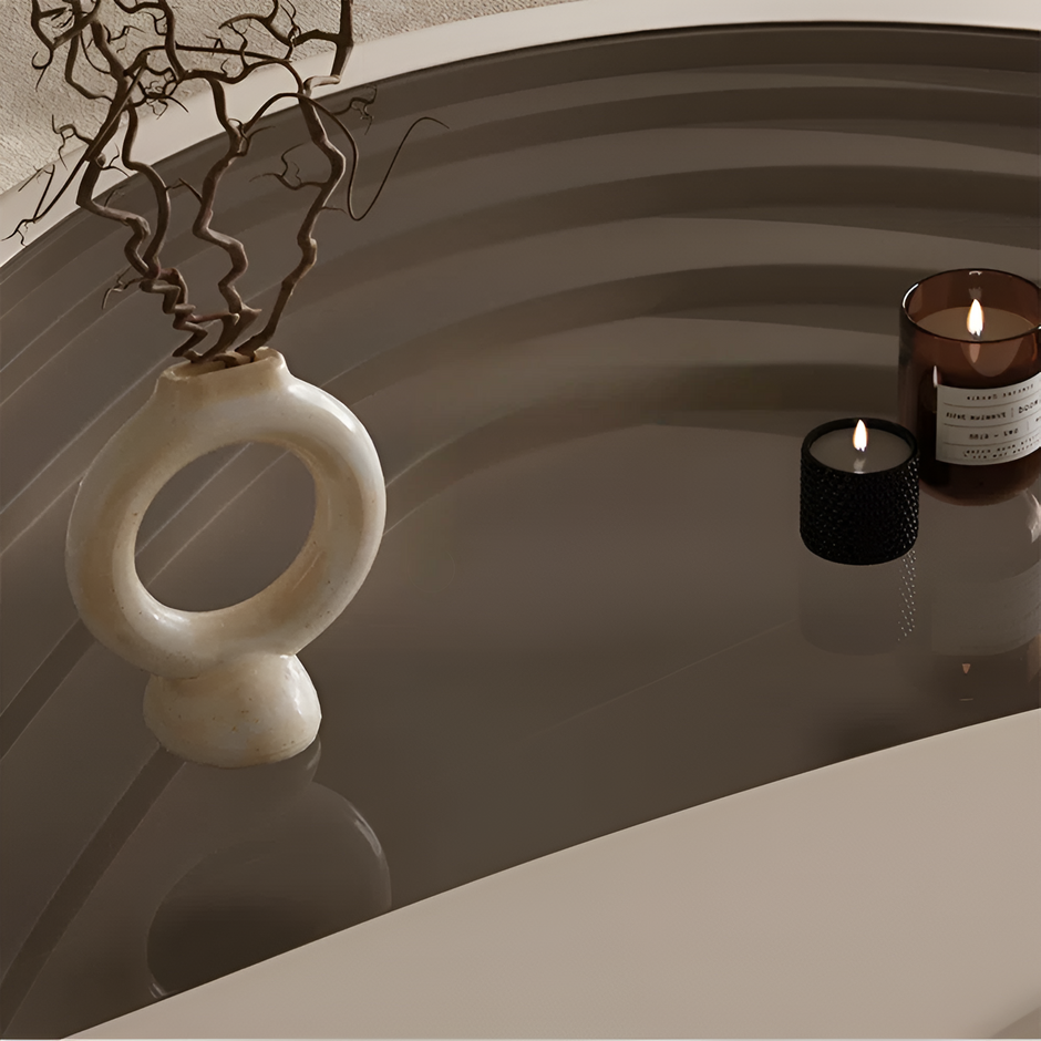 Artistic Glass Top Wooden Coffee Table
