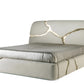 Crackel Design Leather Bedroom Set / Ruchi