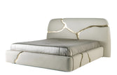 Crackel Design Leather Bedroom Set / Ruchi