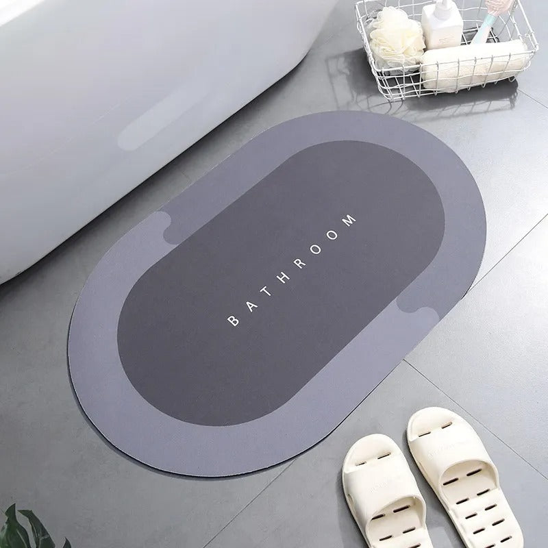 Anti Slip Stripped Oval Rubber Carpet Bathroom Mat / ruchi