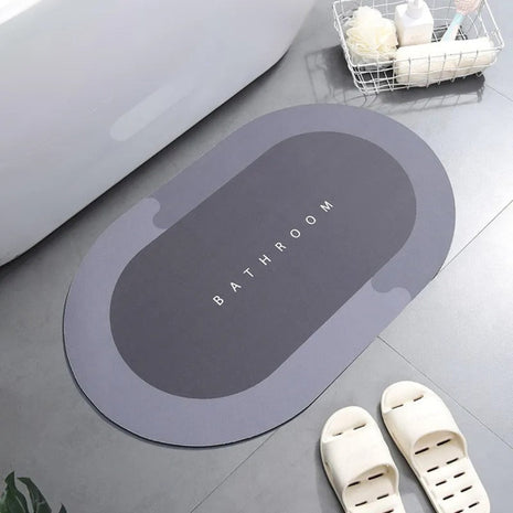 Anti Slip Stripped Oval Rubber Carpet Bathroom Mat / ruchi
