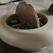 Extendable Round Wooden Coffee Table With Storage / Ruchi 