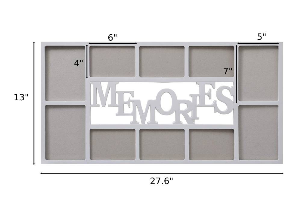White Plastic Collage Wall Photo Frame / Ruchi