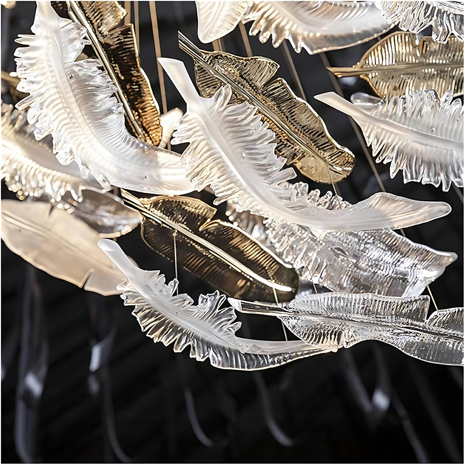 Modern Long Leaf Style LED Chandelier / Ruchi