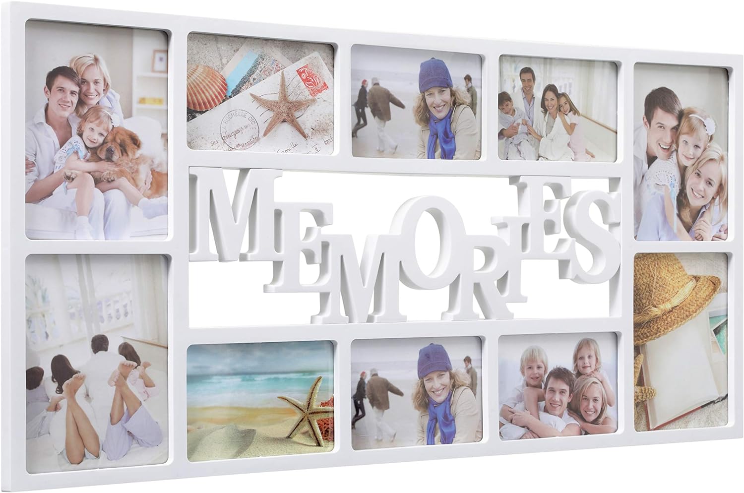 White Plastic Collage Wall Photo Frame / Ruchi