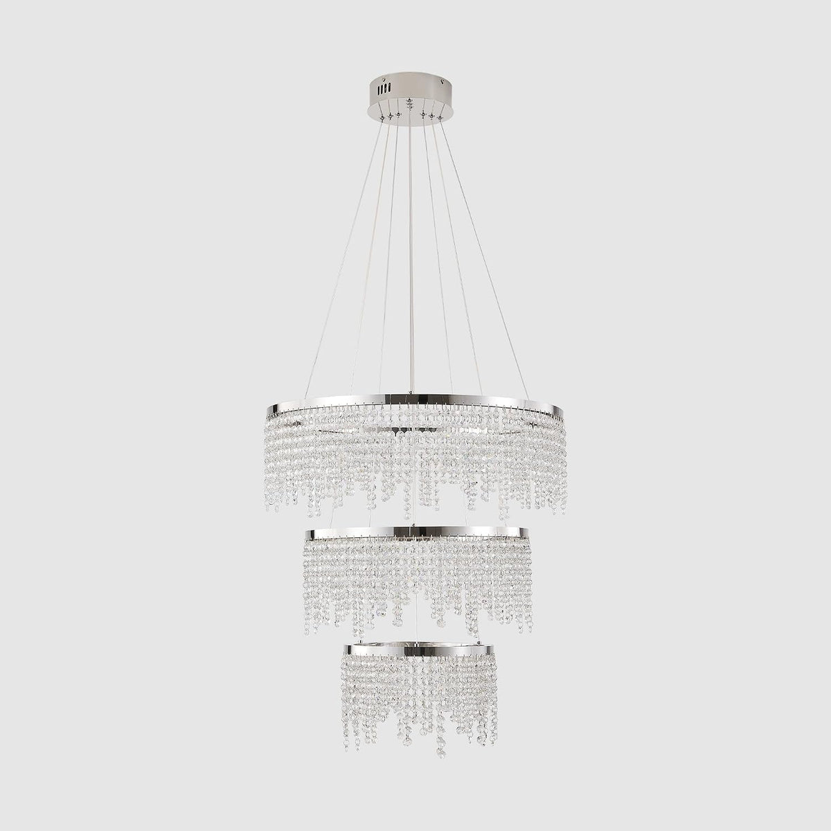 Modern LED Crystal Circular Chandelier / Ruchi 