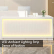 Modern Wooden LED Reception Desk / Ruchi