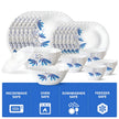 35 Pieces White Dinner Plates & Bowls Set / Ruchi