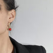Round Cubic Zirconia Drop Earrings / Ruchi 