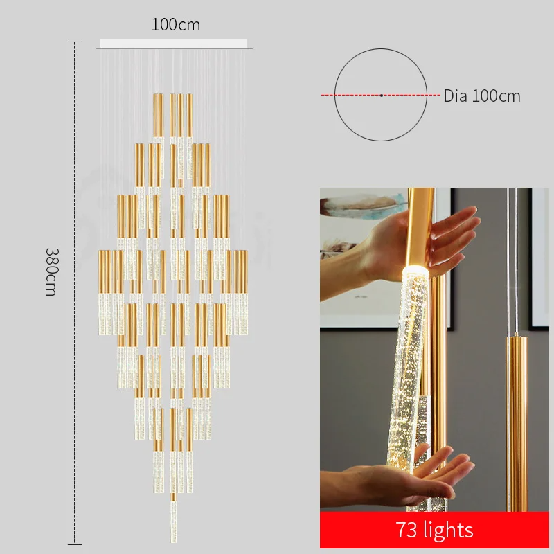 Large LED Multi Light Pendant Chandelier