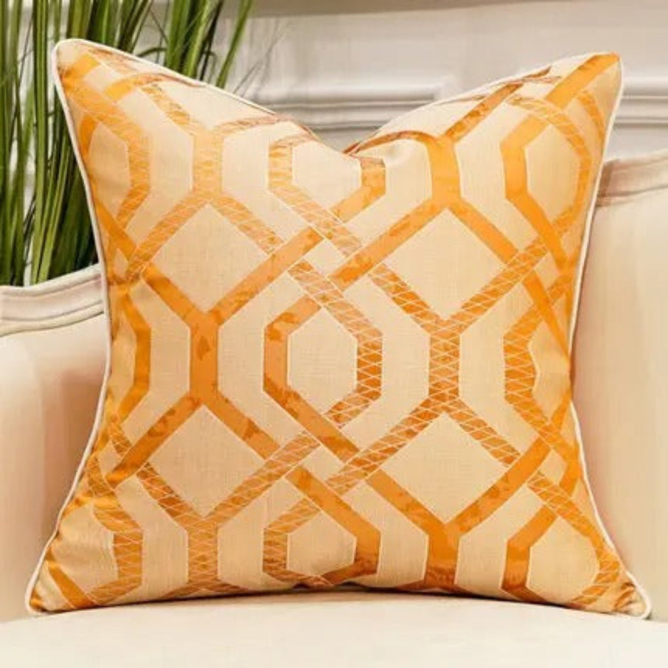 Embroidered Jacquard Pillow Case / Ruchi