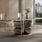 Butterfly Design Marble Dining Table Set / Ruchi