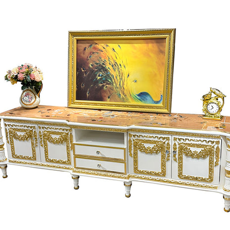 European Wooden TV Stand Cabinet With Storage / Ruchi
