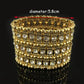 Luxury Round Golden Stone Beaded Bracelet / Ruchi