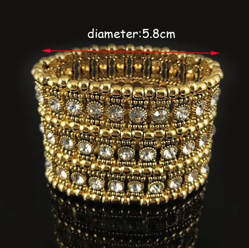 Luxury Round Golden Stone Beaded Bracelet / Ruchi