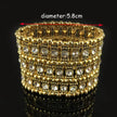 Luxury Round Golden Stone Beaded Bracelet / Ruchi