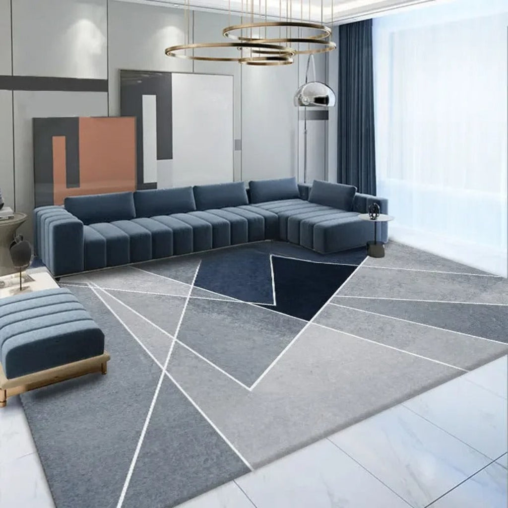 Magnificent Printed Polyester Fiber Anti-Slip Rug / Ruchi