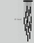 Black Modern LED Pendant Lighting / Ruchi