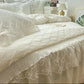 Round Microfiber Fabric Fitted Bedsheet And Bed-Skirt