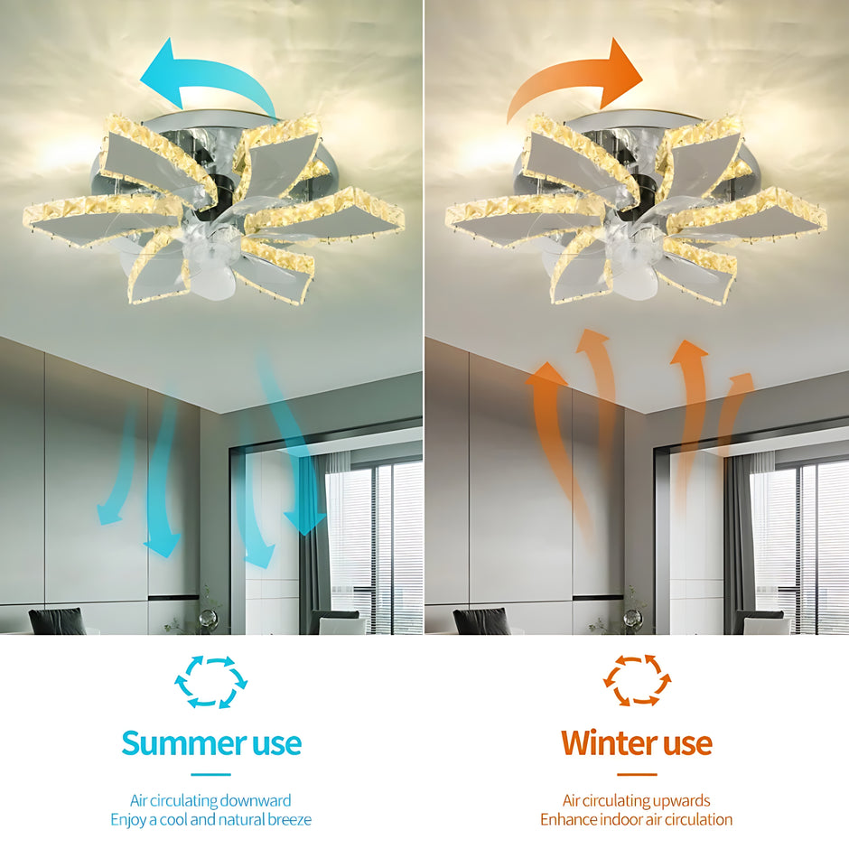 Modern Remote Control Ceiling Fan With LED Light / Ruchi