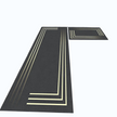 Set Of 2 Modern Non-Slip Water Absorbent Velvet Floor Mat