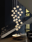 LED Ball Pendant Light Chandelier For Staircase / Ruchi