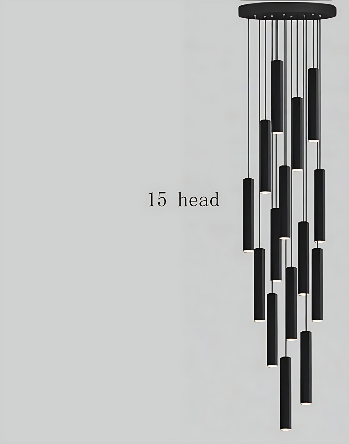 Black Modern LED Pendant Lighting / Ruchi