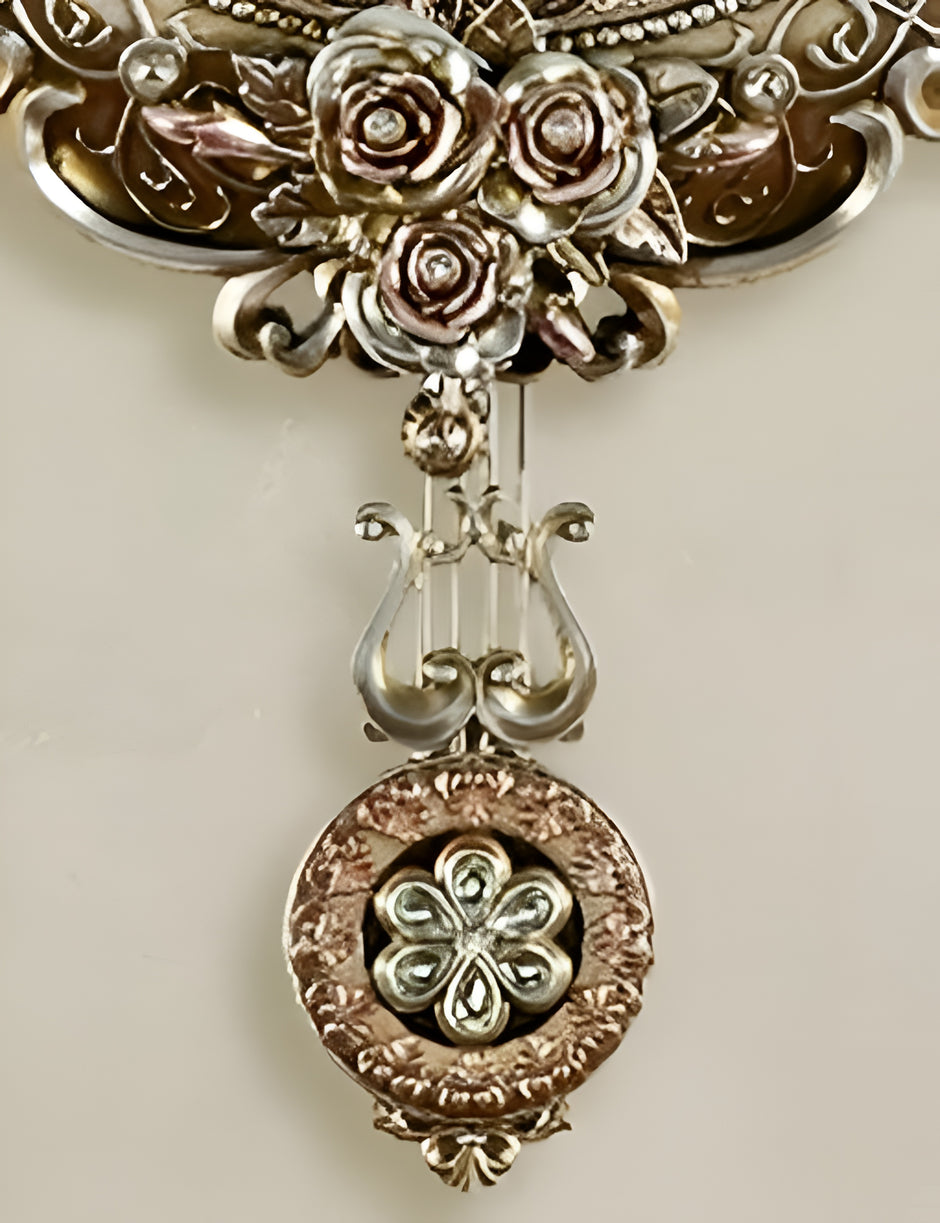 Luxurious European Floral Design Wall Clock / Ruchi 