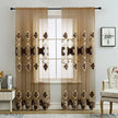 Embroidery Tulle Window Curtain For Living Room / Ruchi