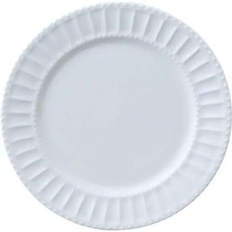 46 Pieces White Ceramic Dinnerware Set For 6 / Ruchi