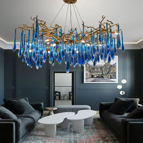 Modern LED Crystal Chandelier For Living Room / Ruchi