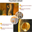 47 Inch Indoor Outdoor Resin LED Water Fountain / Ruchi