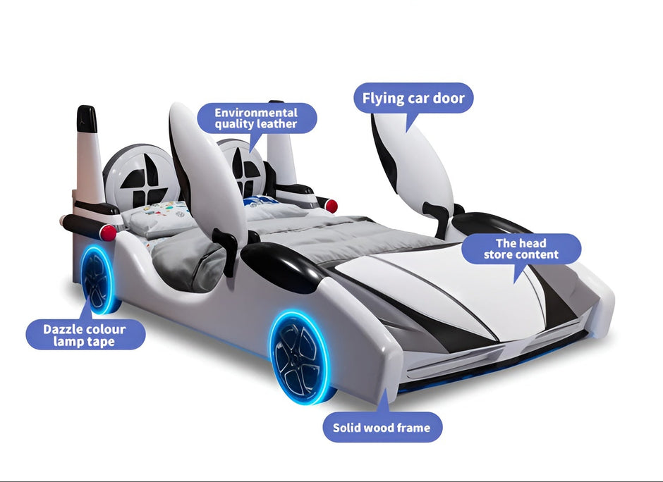 Leather Car Bed with LED & Speaker